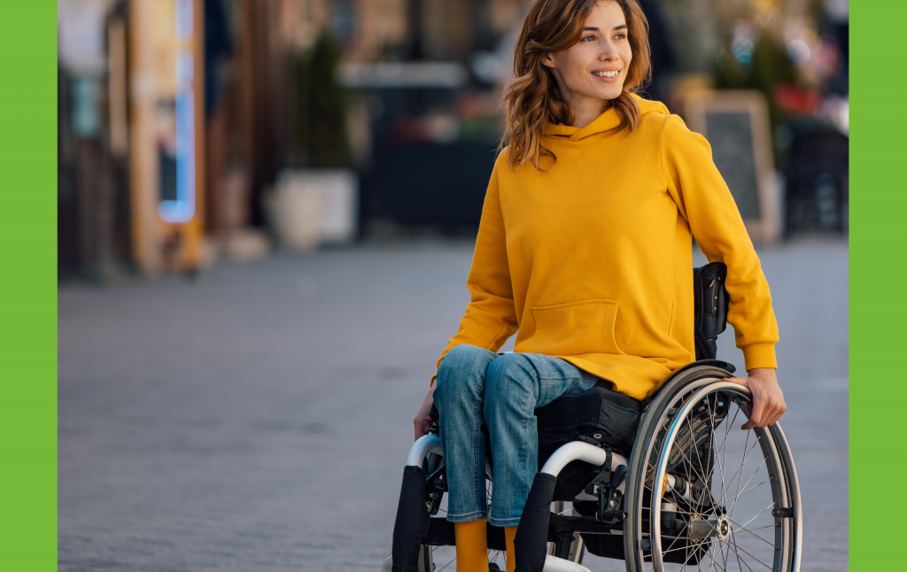 Rollstuhltraining in der Stadt