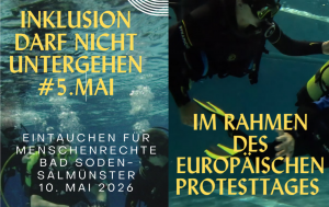 „Eintauchen für Menschenrechte“ zum Europäischen Protesttag: Mach mit!